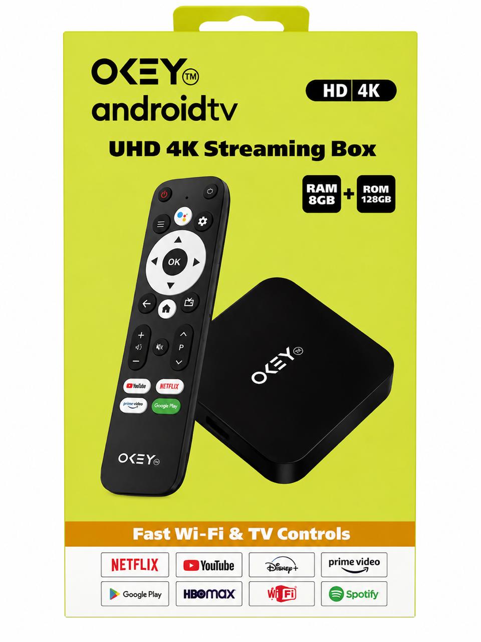 TV Box Android 4K OKEY OK-085 8 GB + 128 GB