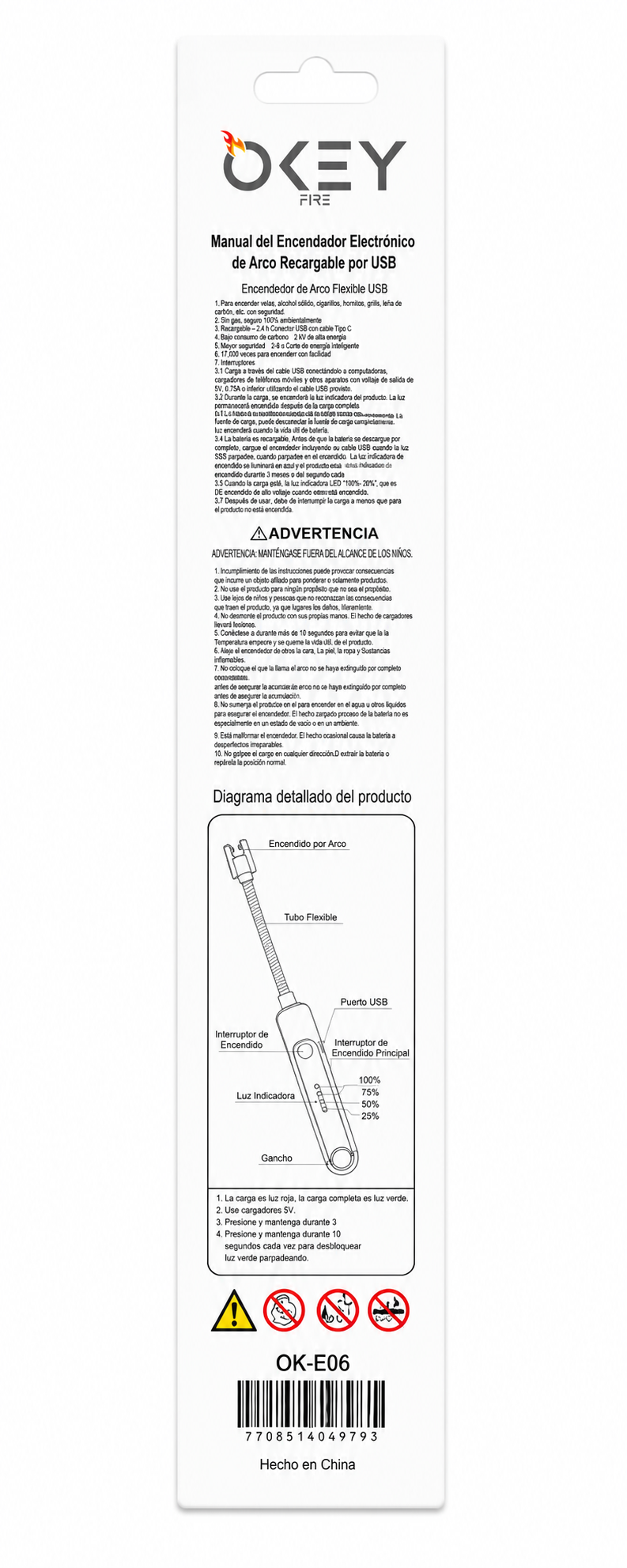ENCENDEDOR ELÉCTRICO OK-E06