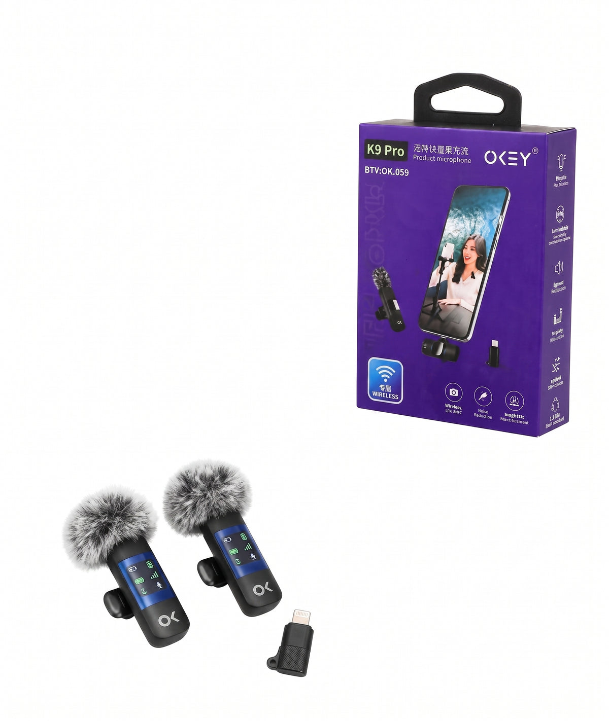 MICROFONO INALAMBRICO OKEY K9 PRO