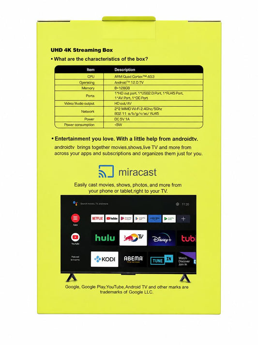 TV Box Android 4K OKEY OK-085 8 GB + 128 GB